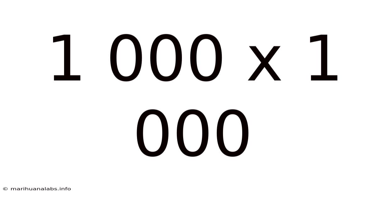 1 000 X 1 000