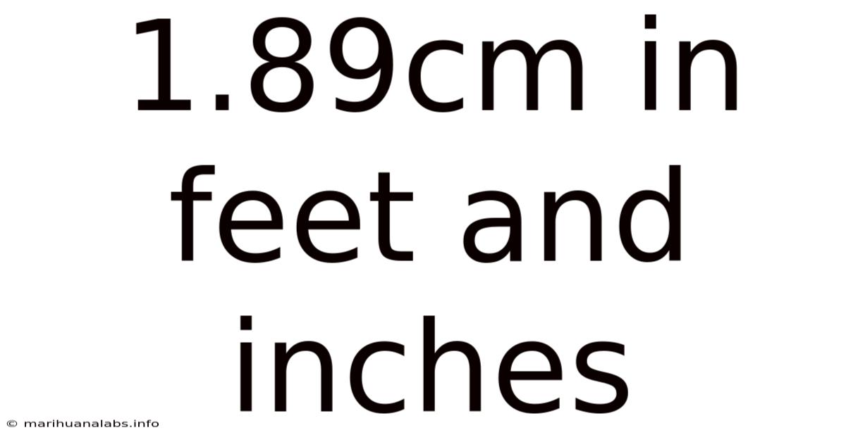1.89cm In Feet And Inches