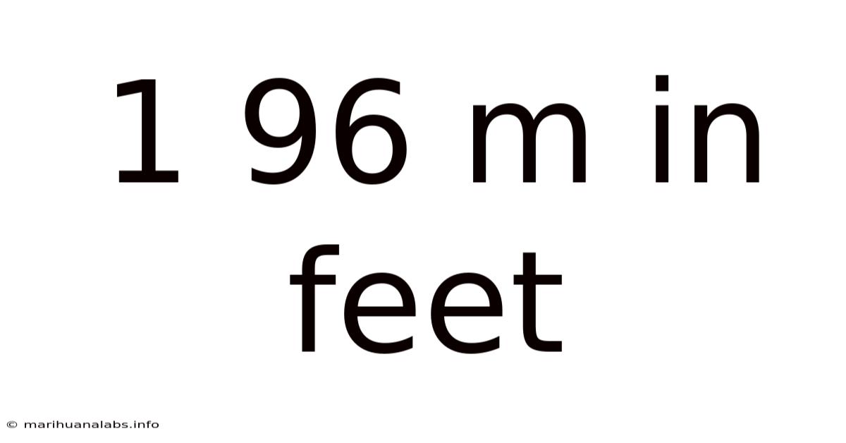 1 96 M In Feet