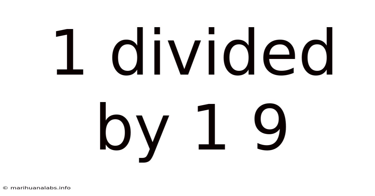 1 Divided By 1 9