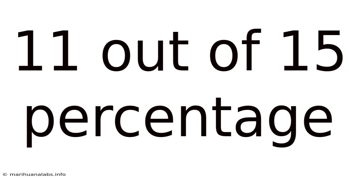 11 Out Of 15 Percentage