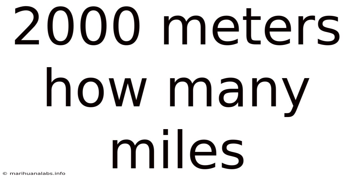 2000 Meters How Many Miles
