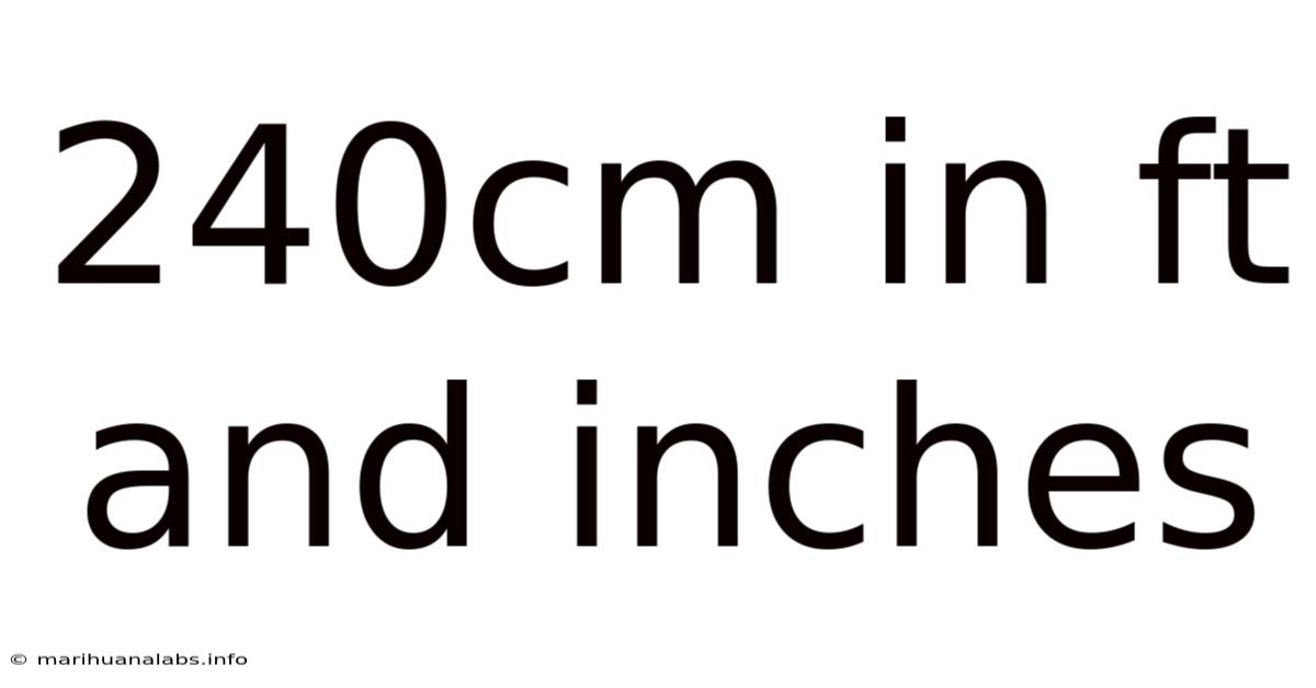 240cm In Ft And Inches