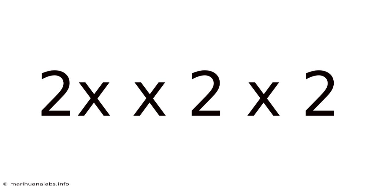 2x X 2 X 2