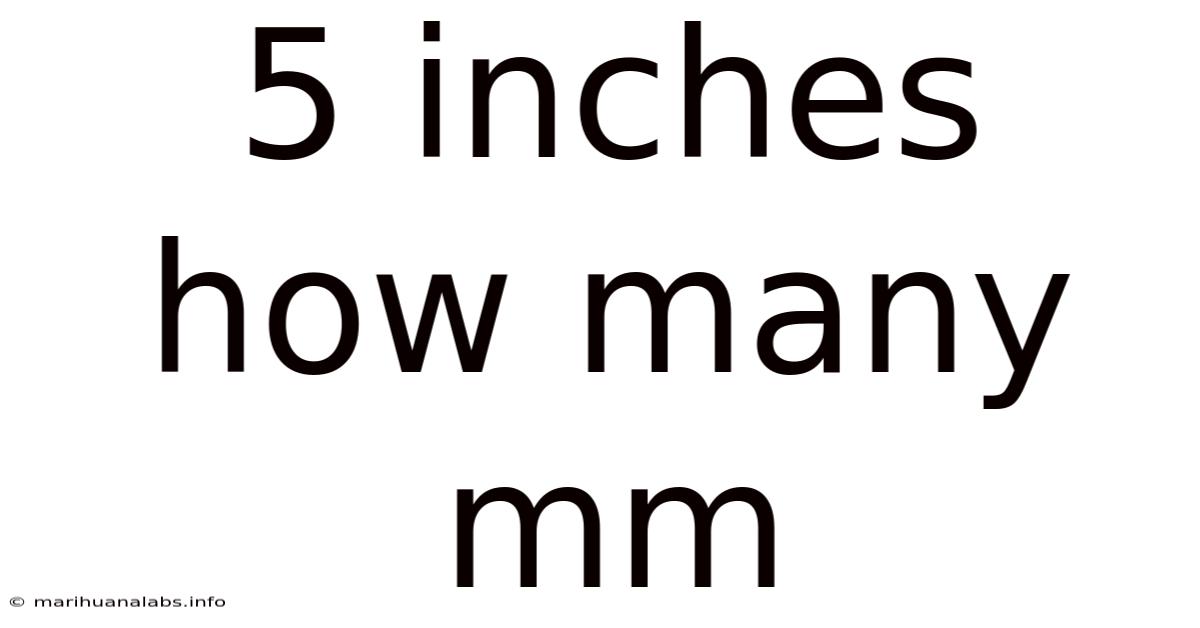 5 Inches How Many Mm