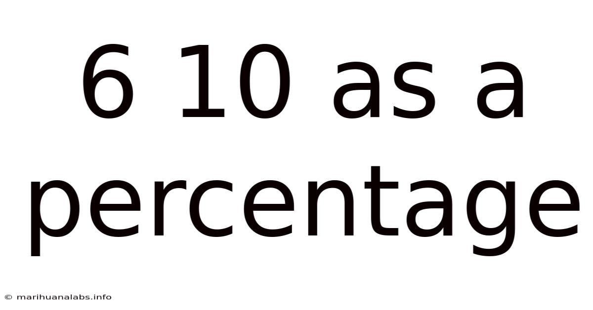 6 10 As A Percentage