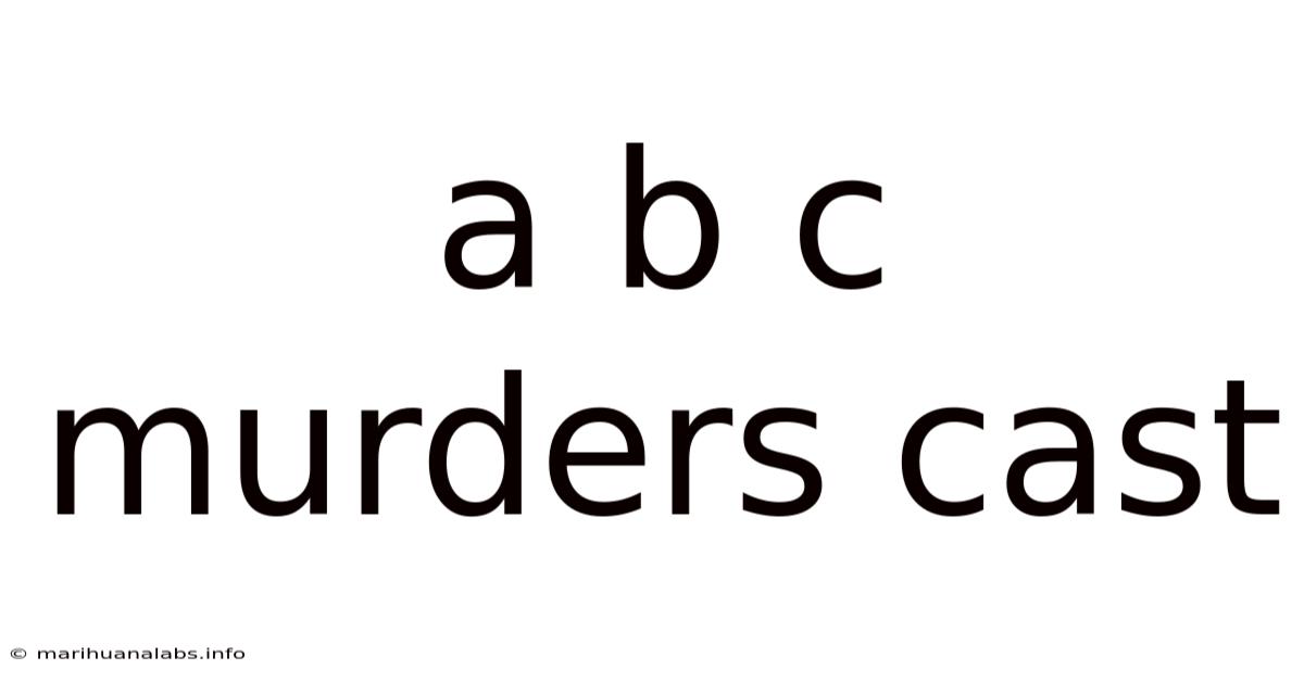 A B C Murders Cast