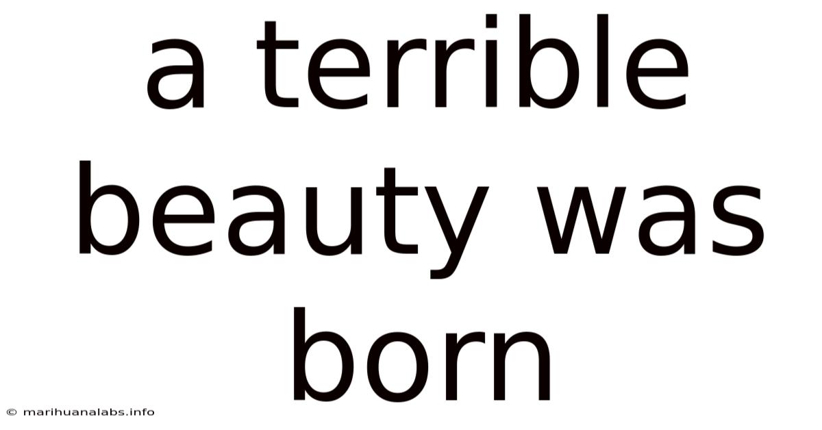 A Terrible Beauty Was Born