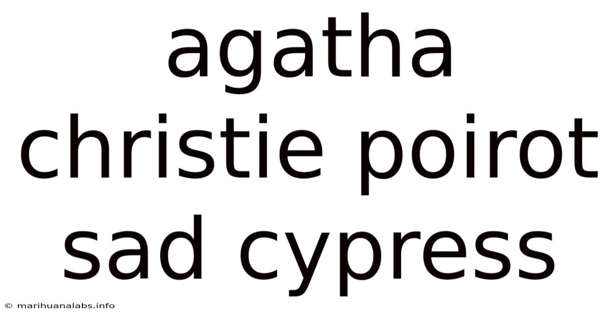 Agatha Christie Poirot Sad Cypress