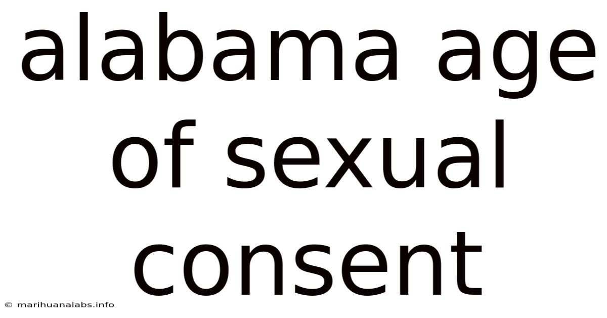 Alabama Age Of Sexual Consent