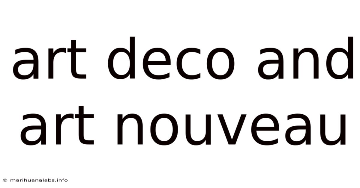 Art Deco And Art Nouveau