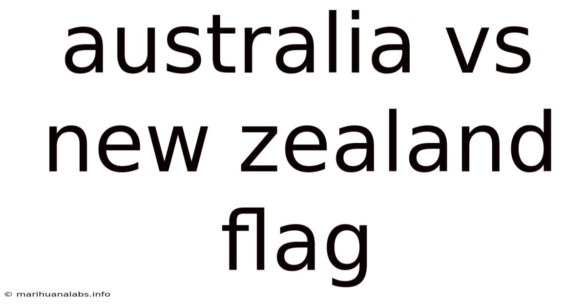 Australia Vs New Zealand Flag