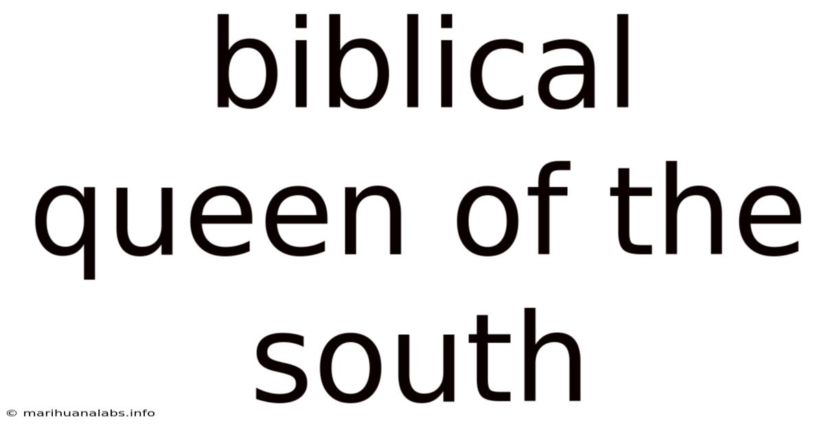 Biblical Queen Of The South