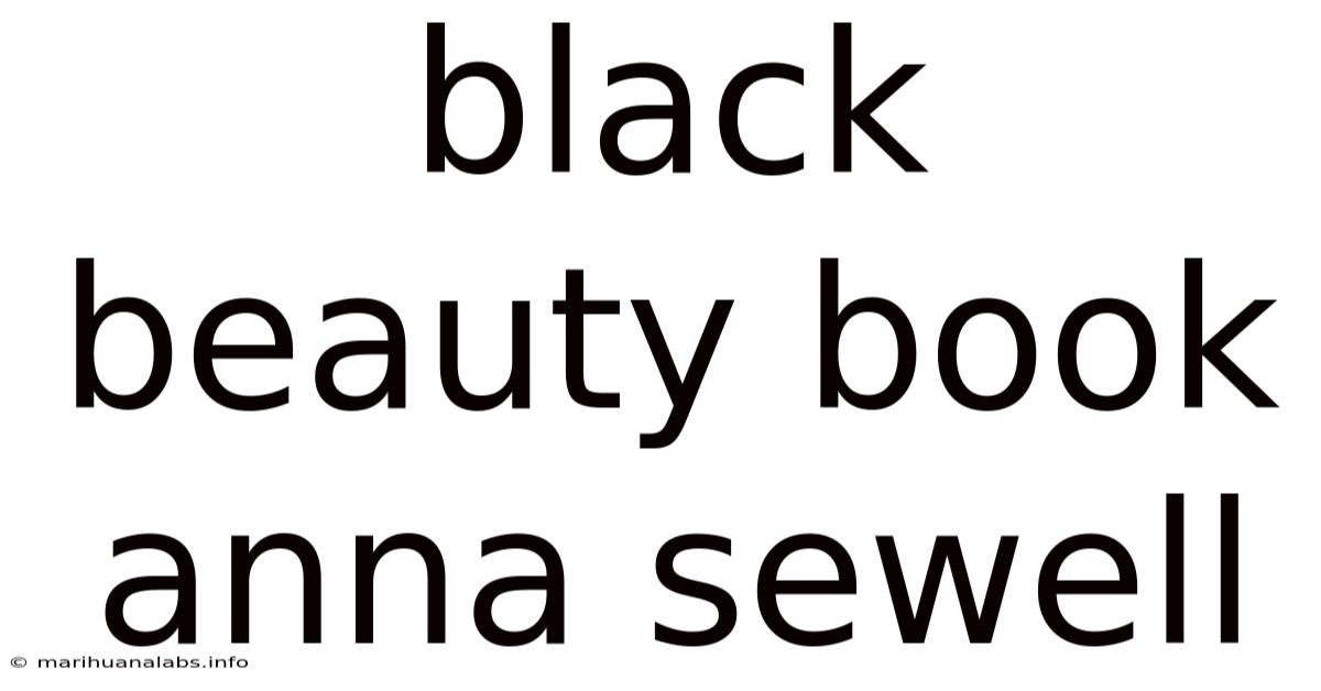 Black Beauty Book Anna Sewell
