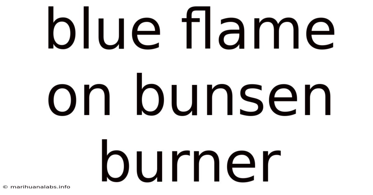 Blue Flame On Bunsen Burner