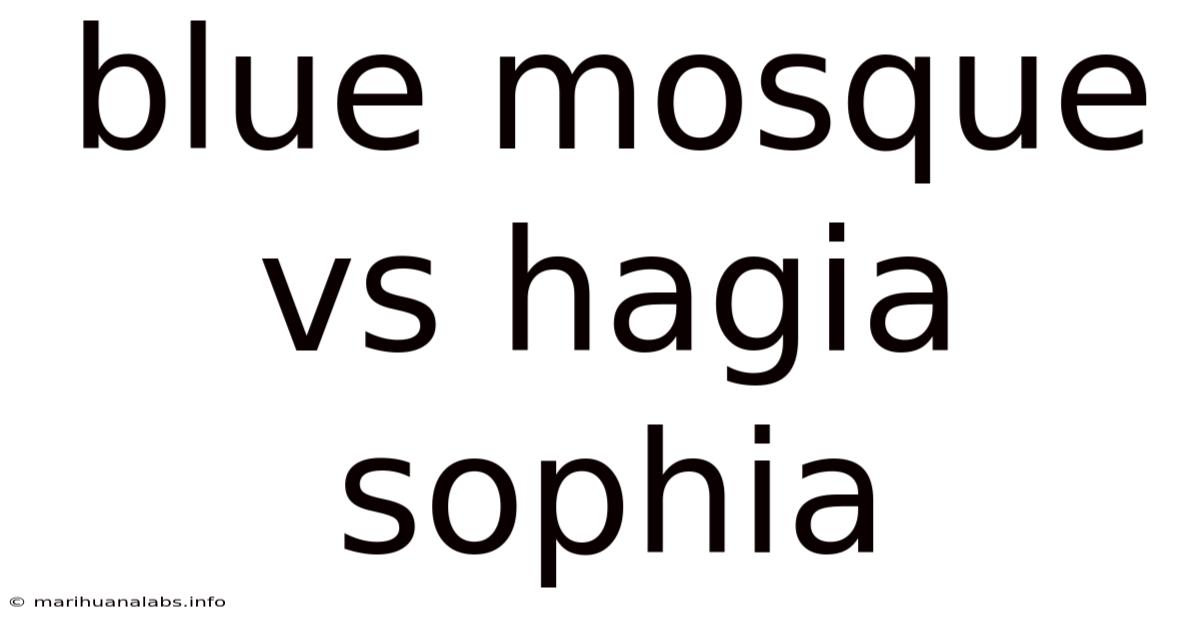 Blue Mosque Vs Hagia Sophia