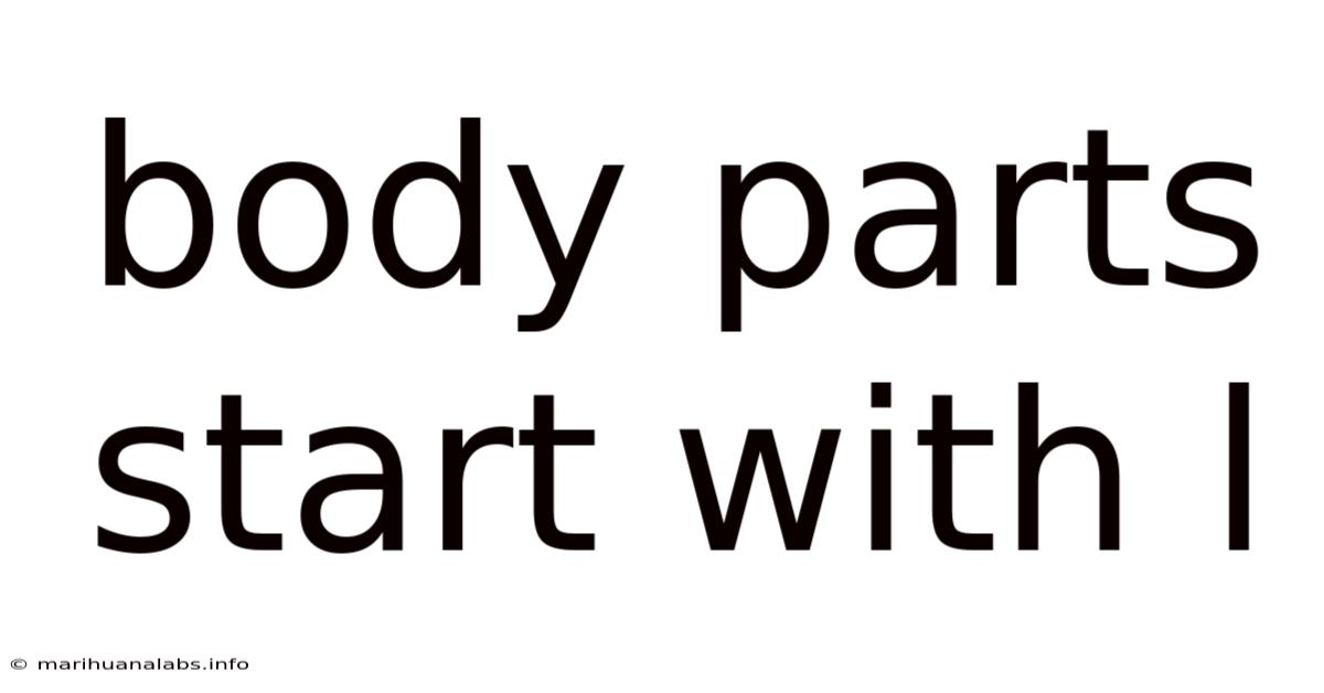 Body Parts Start With L