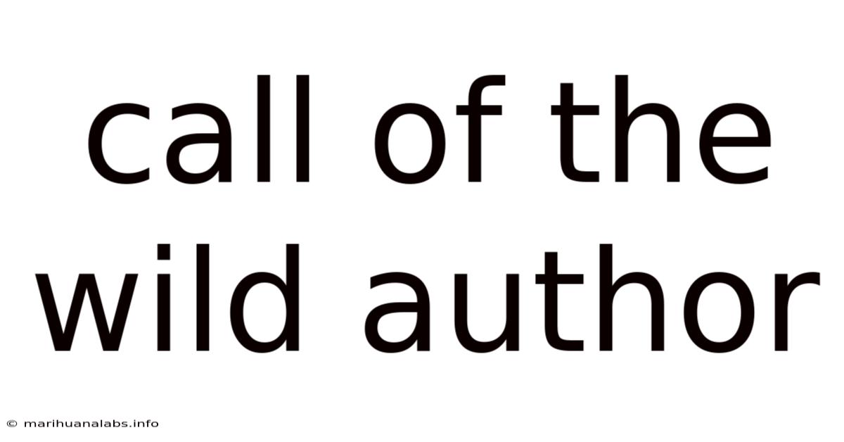 Call Of The Wild Author