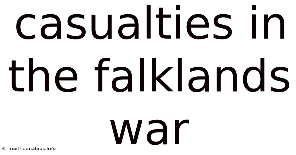 Casualties In The Falklands War