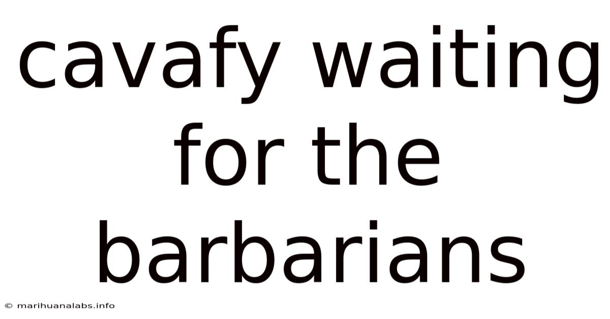 Cavafy Waiting For The Barbarians