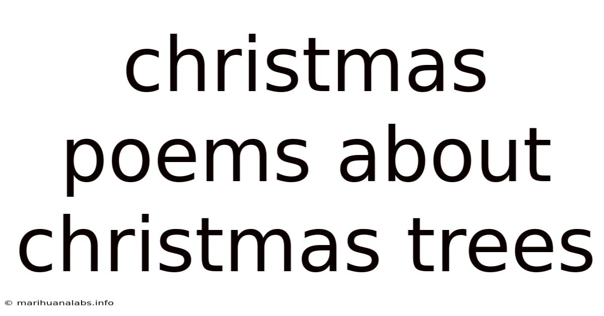 Christmas Poems About Christmas Trees