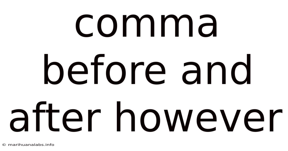 Comma Before And After However