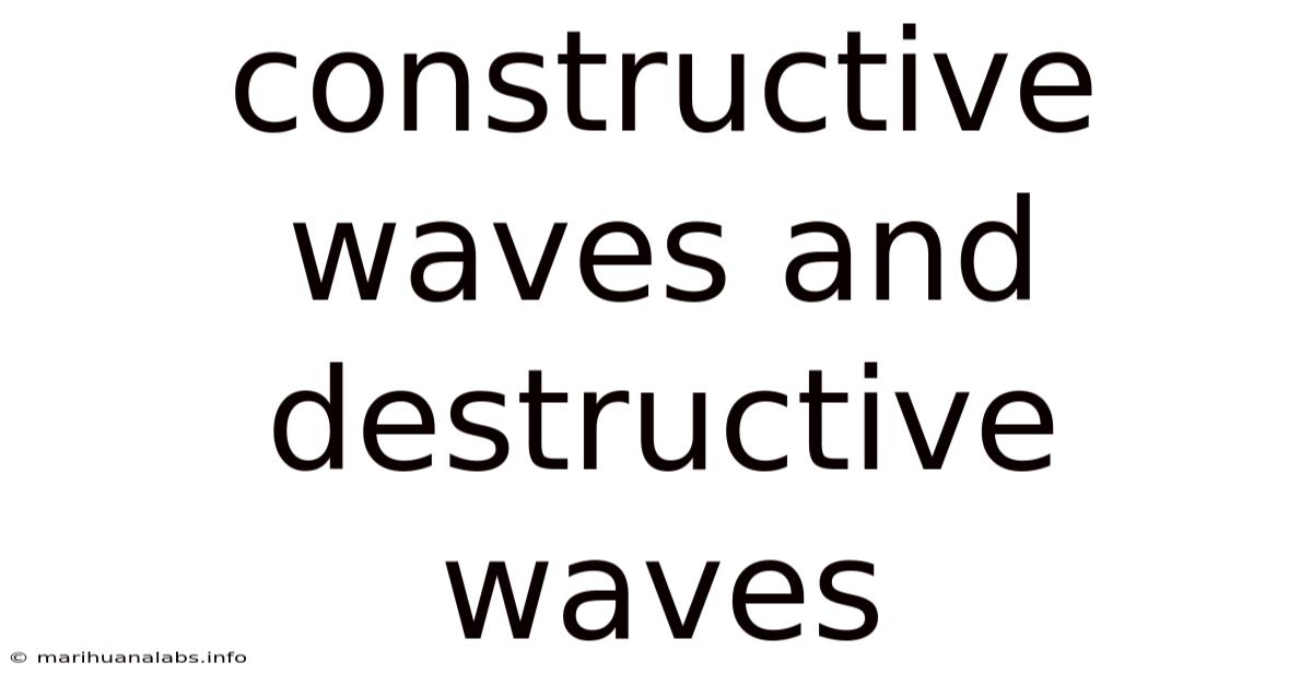 Constructive Waves And Destructive Waves