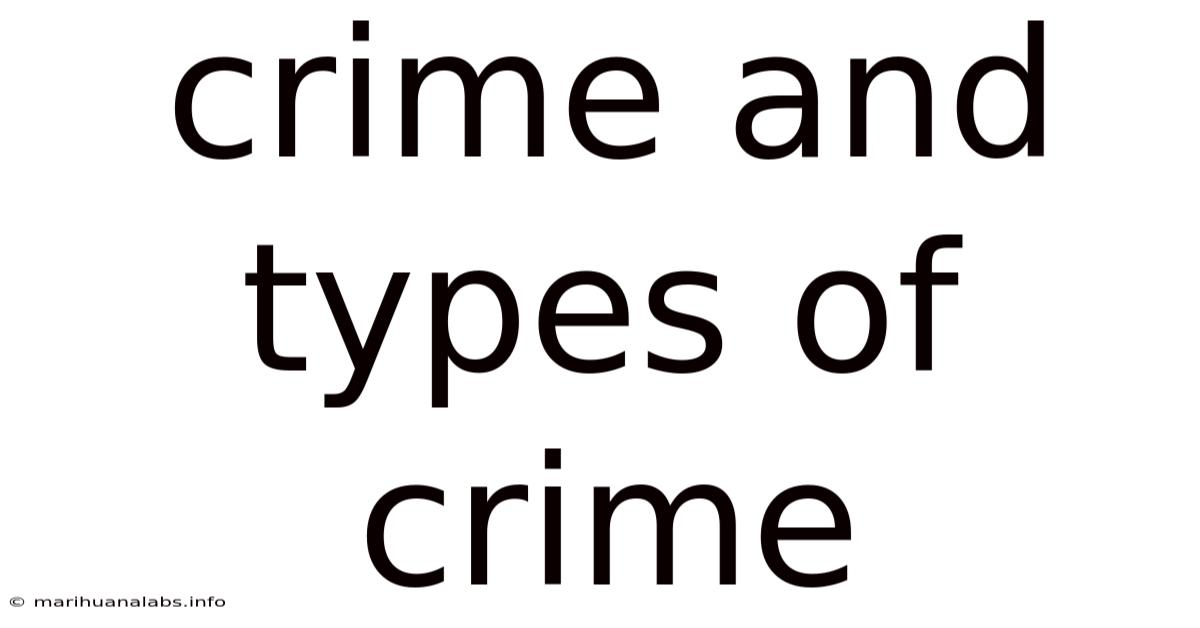 Crime And Types Of Crime