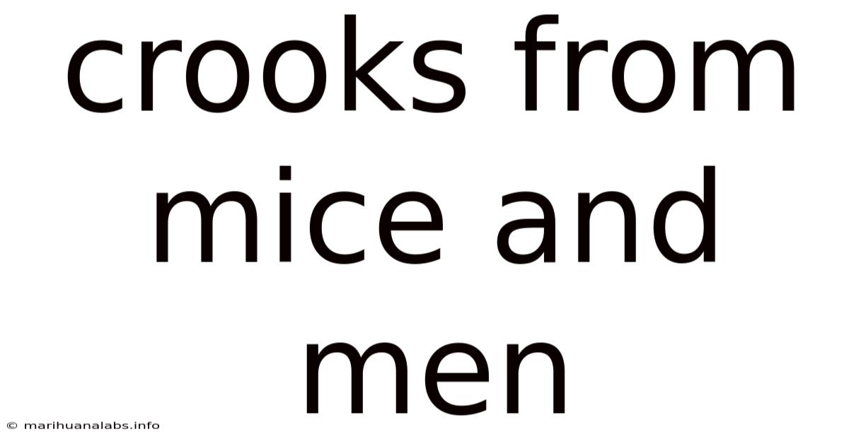 Crooks From Mice And Men