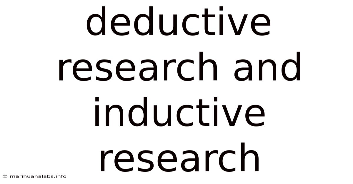 Deductive Research And Inductive Research