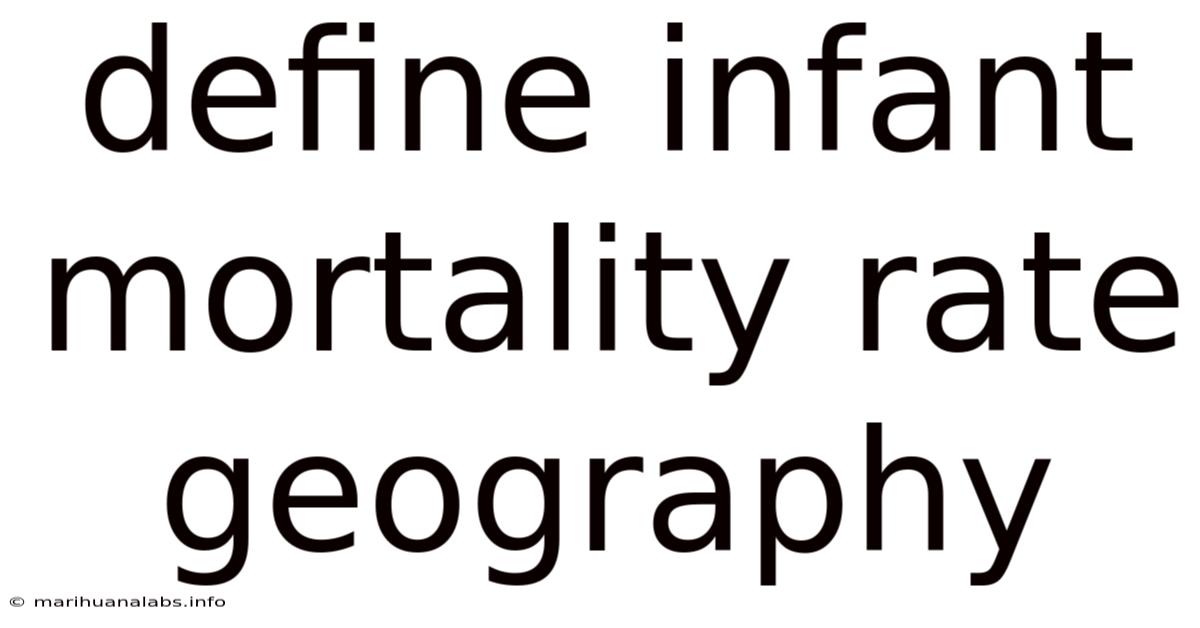 Define Infant Mortality Rate Geography