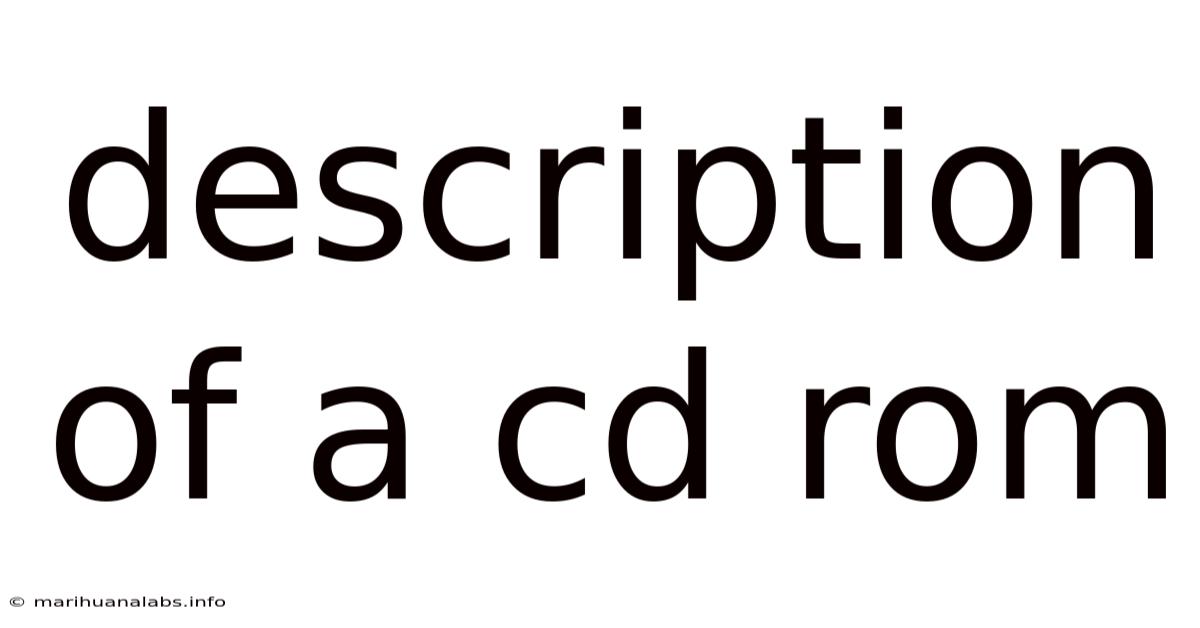 Description Of A Cd Rom