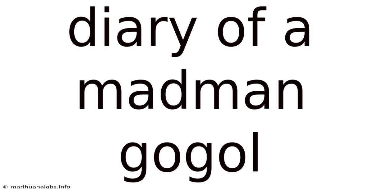 Diary Of A Madman Gogol