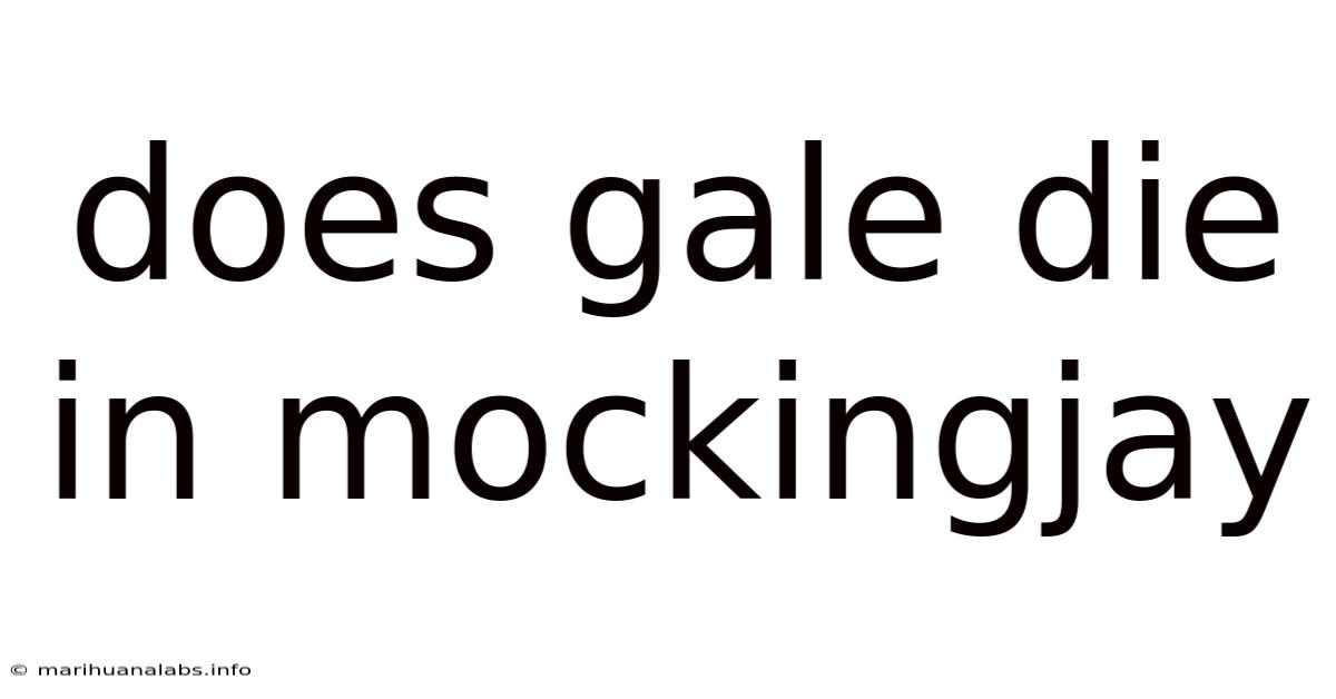 Does Gale Die In Mockingjay