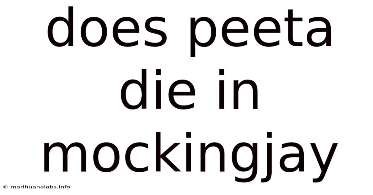 Does Peeta Die In Mockingjay