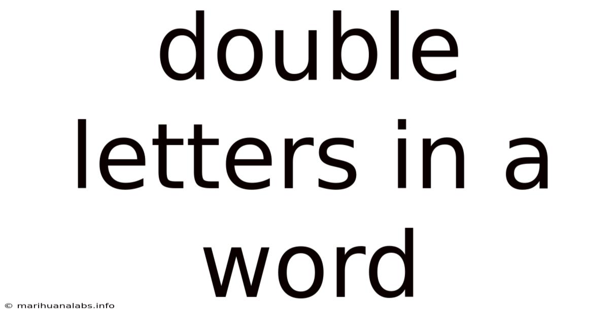 Double Letters In A Word