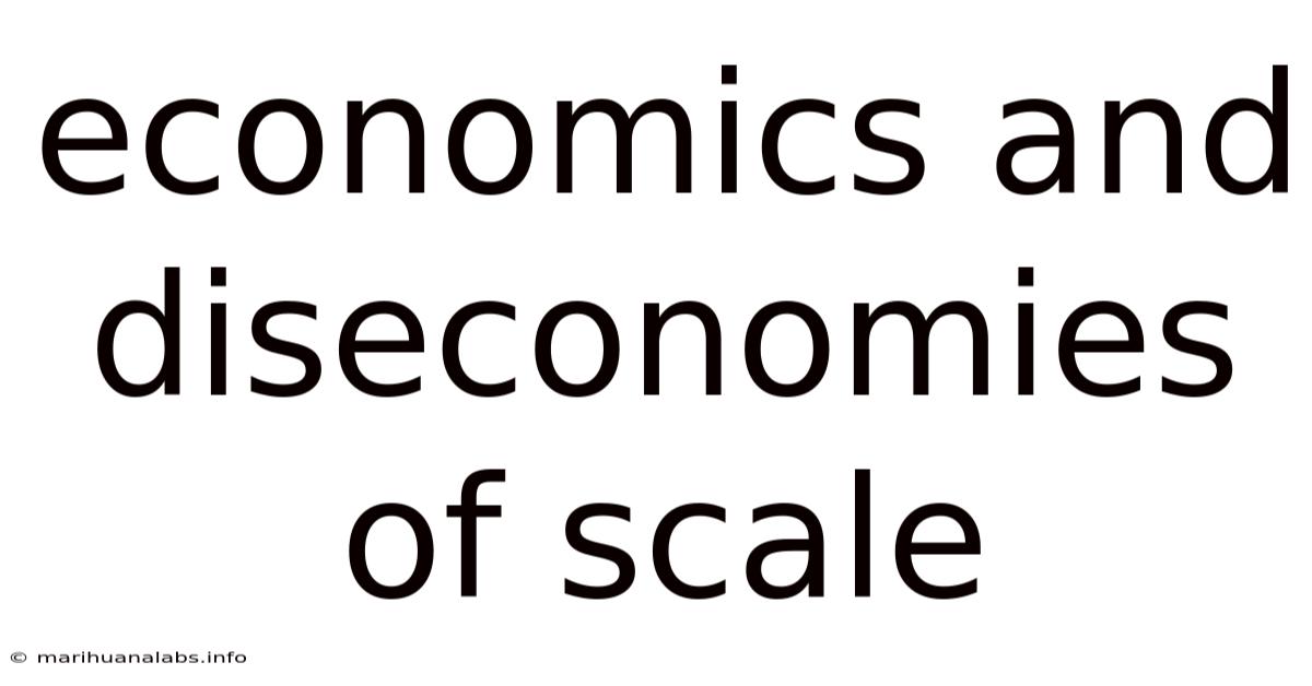 Economics And Diseconomies Of Scale