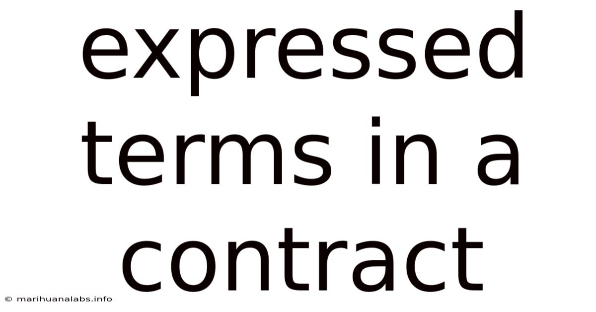 Expressed Terms In A Contract