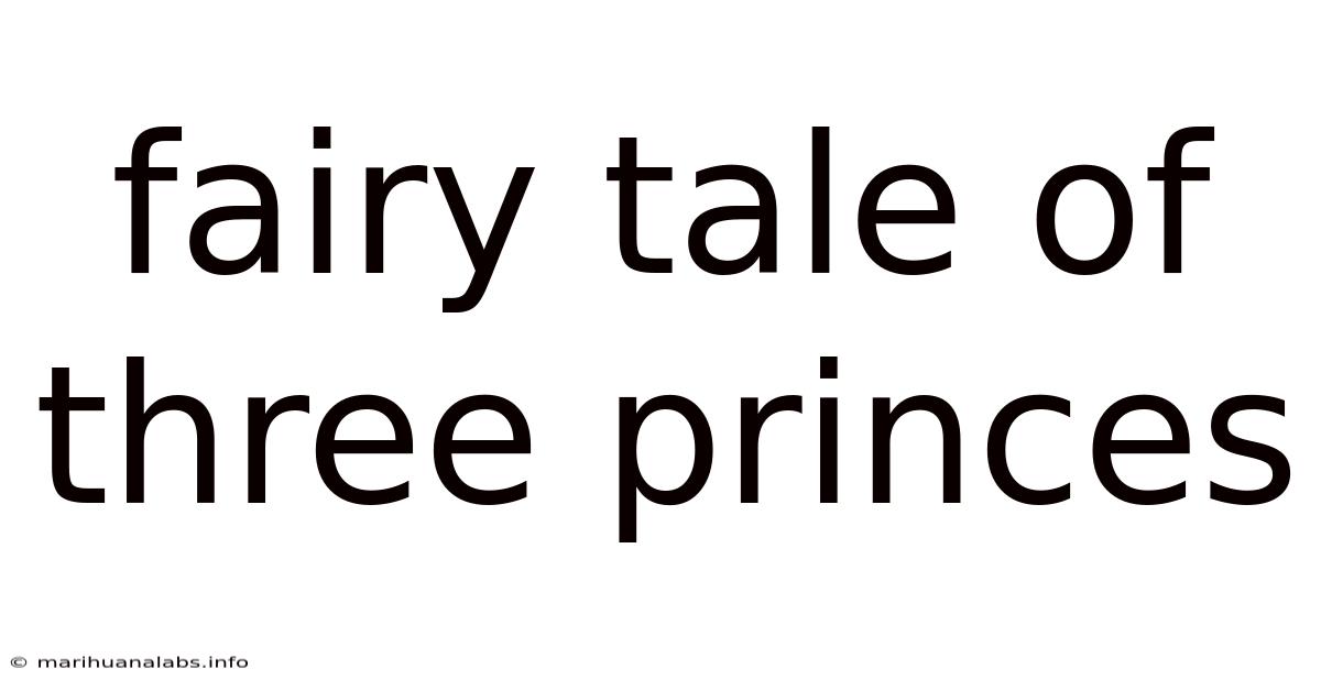 Fairy Tale Of Three Princes