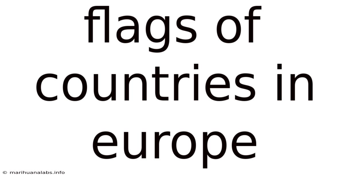 Flags Of Countries In Europe