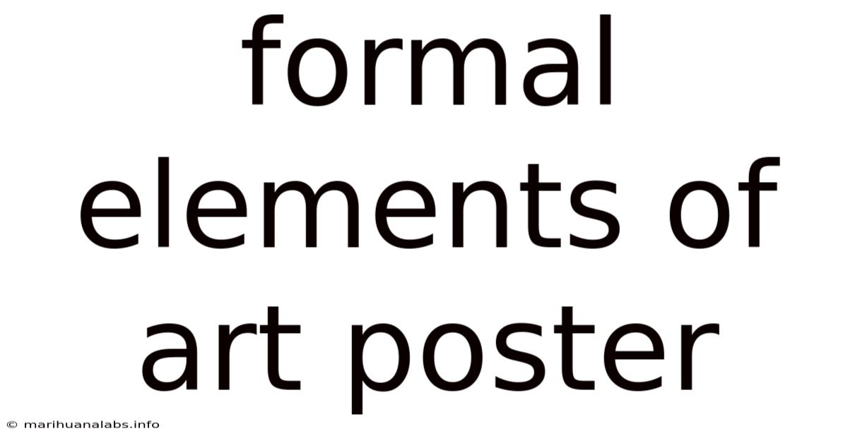 Formal Elements Of Art Poster