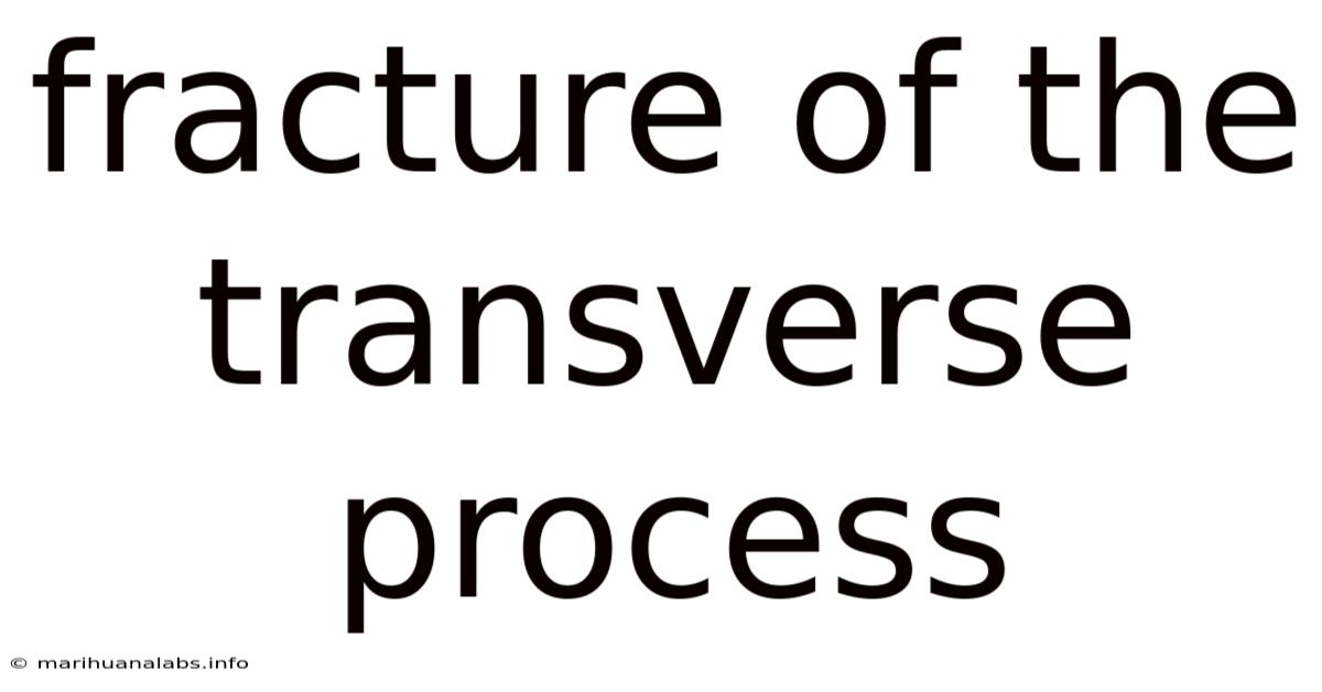 Fracture Of The Transverse Process