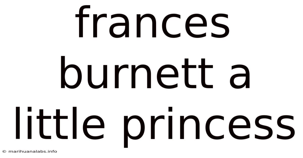 Frances Burnett A Little Princess