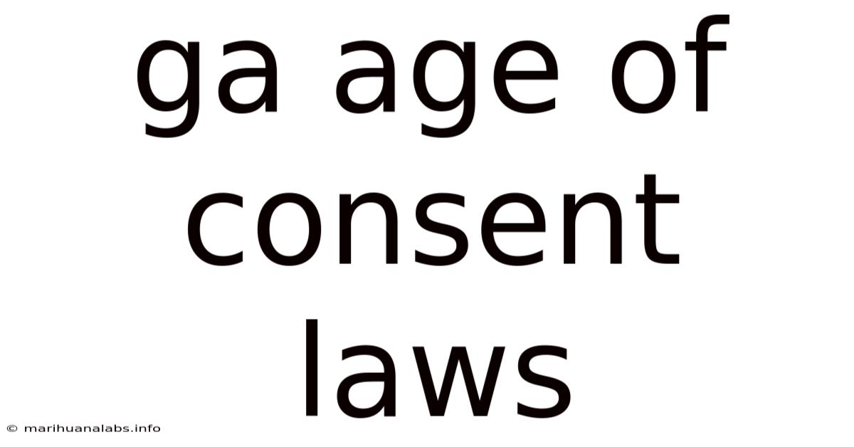 Ga Age Of Consent Laws