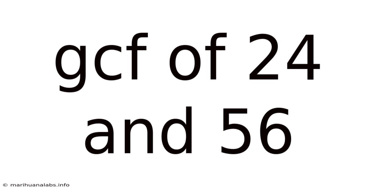 Gcf Of 24 And 56