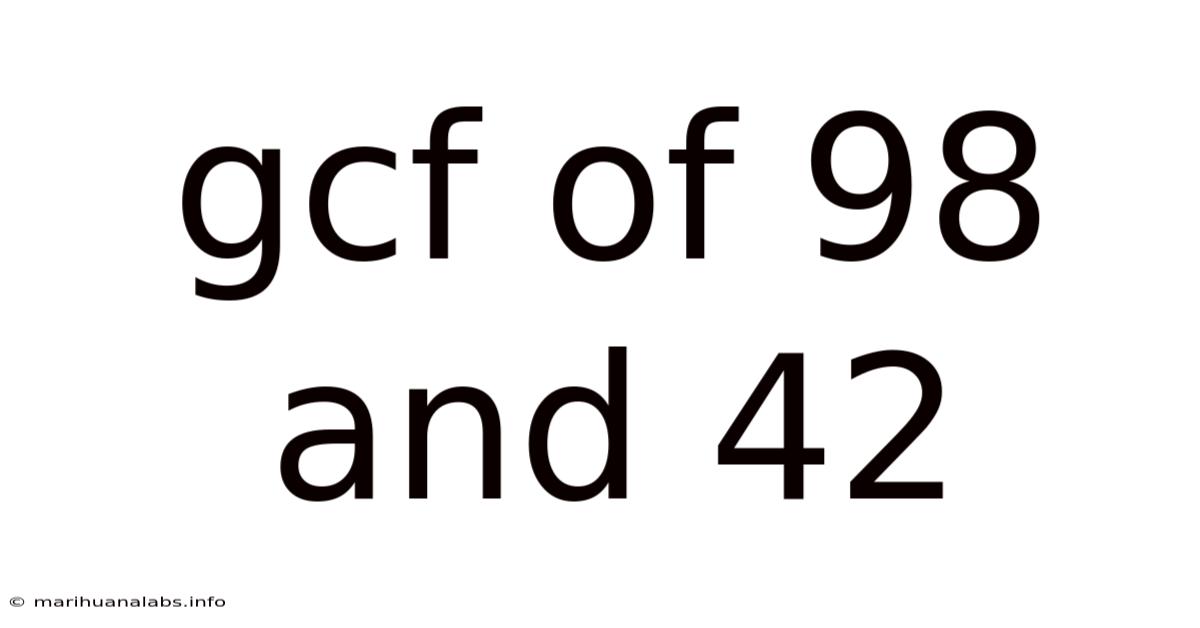 Gcf Of 98 And 42