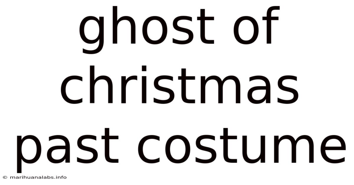 Ghost Of Christmas Past Costume
