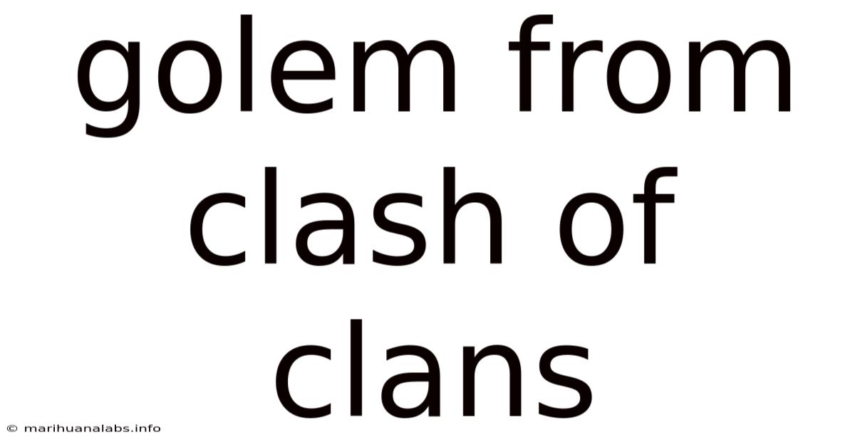 Golem From Clash Of Clans