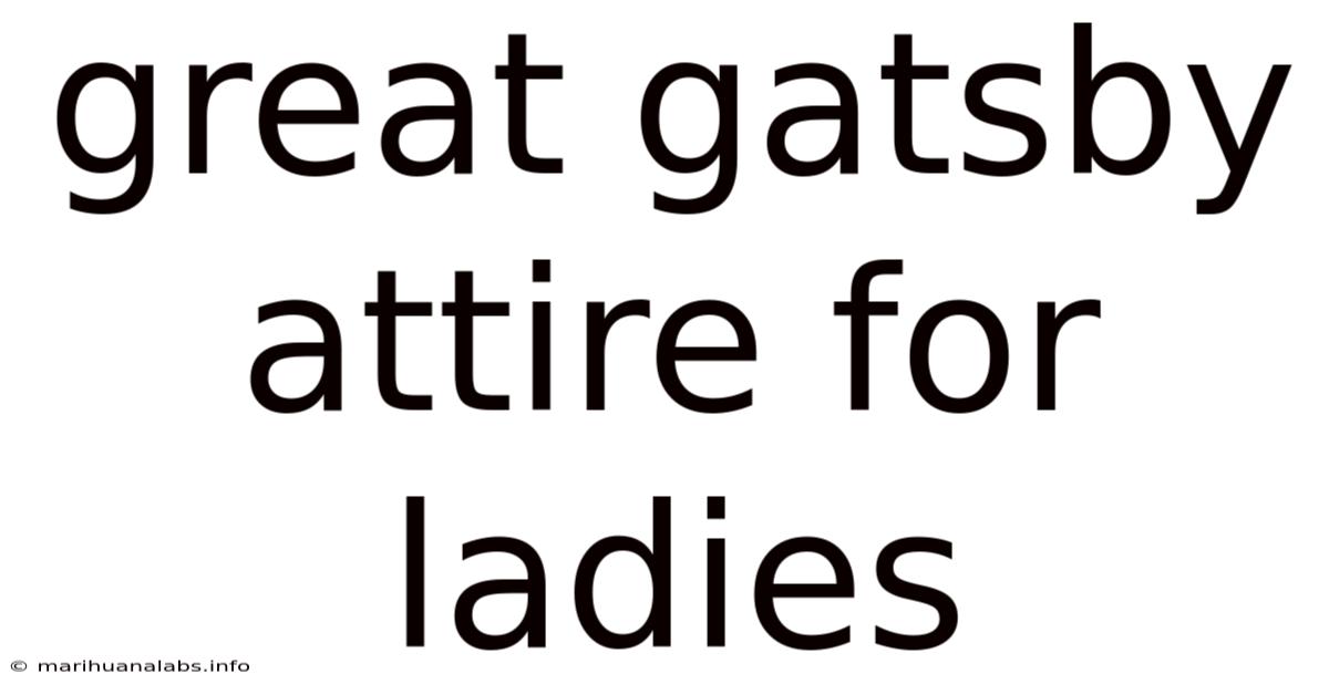 Great Gatsby Attire For Ladies