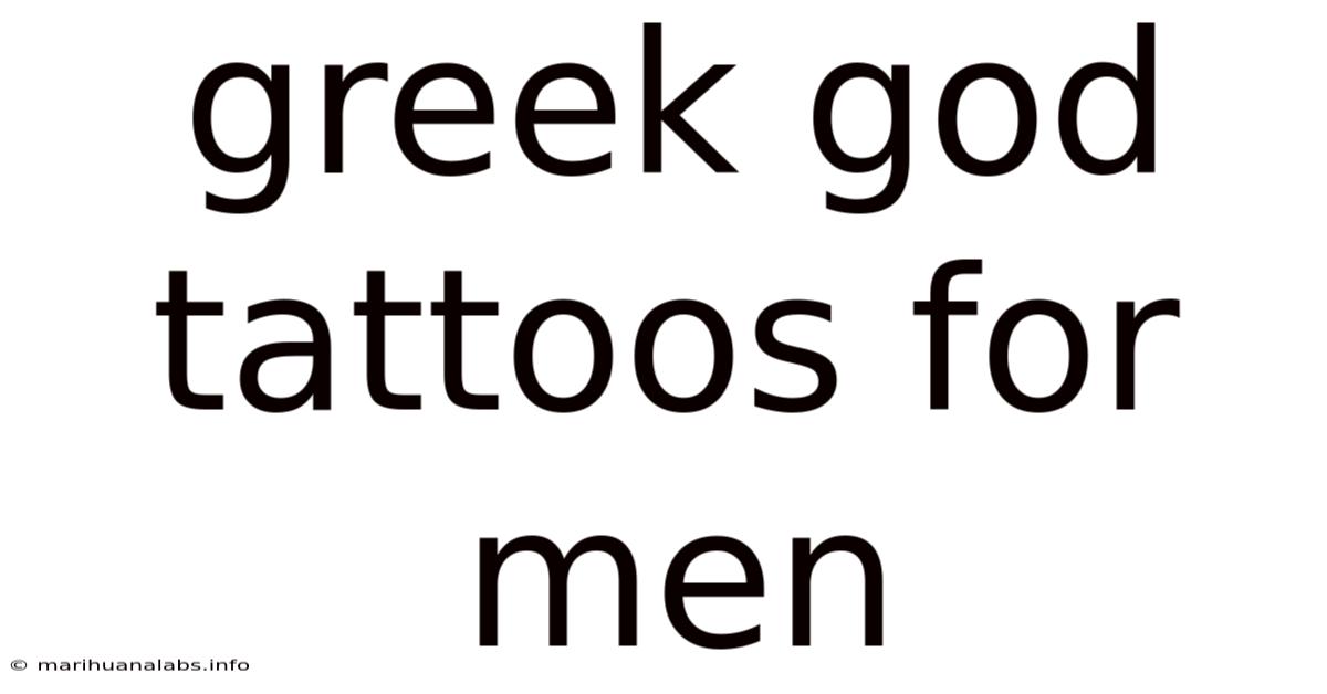 Greek God Tattoos For Men